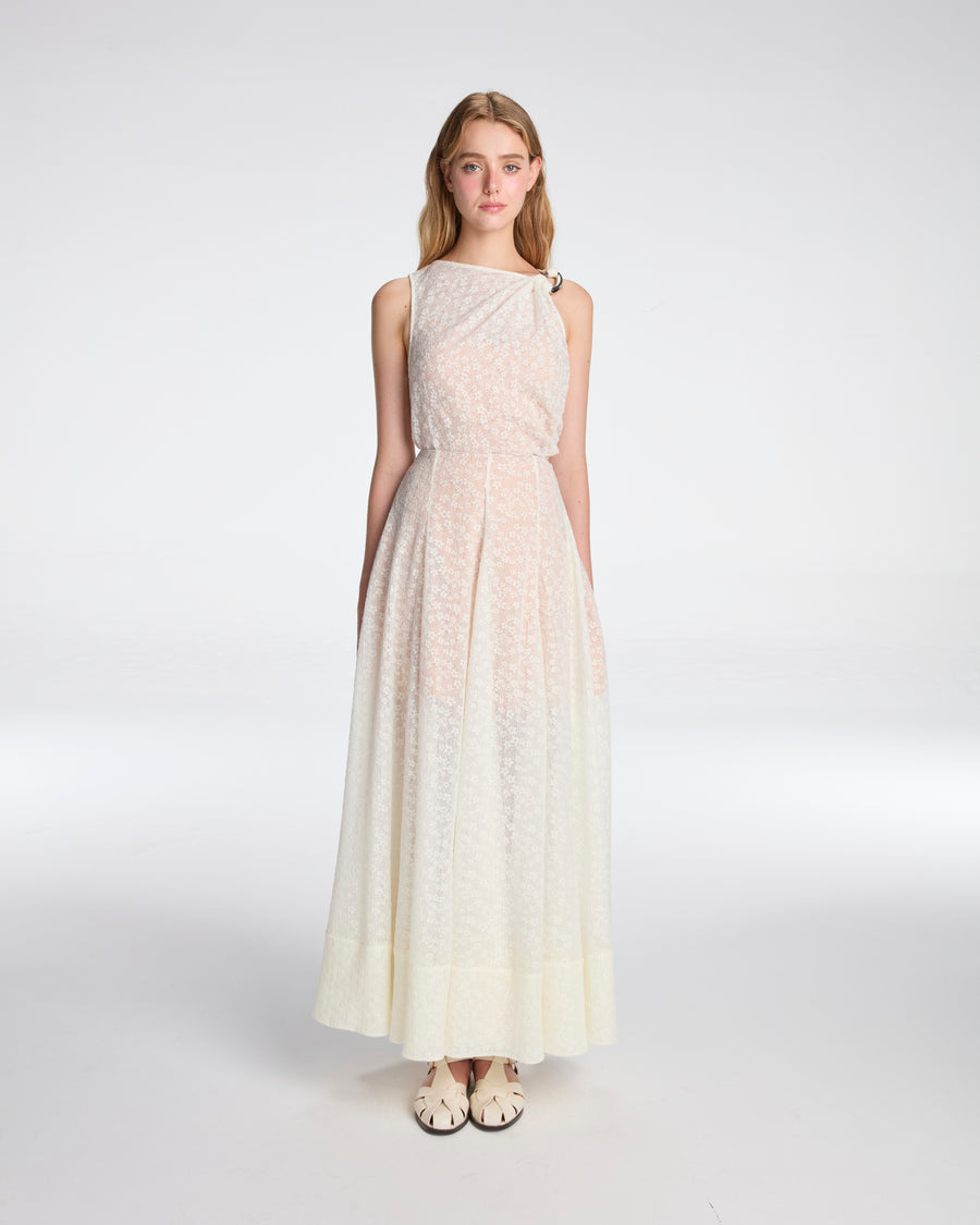 Flare skirt in white