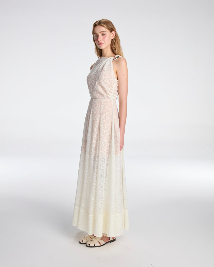 Flare skirt in white