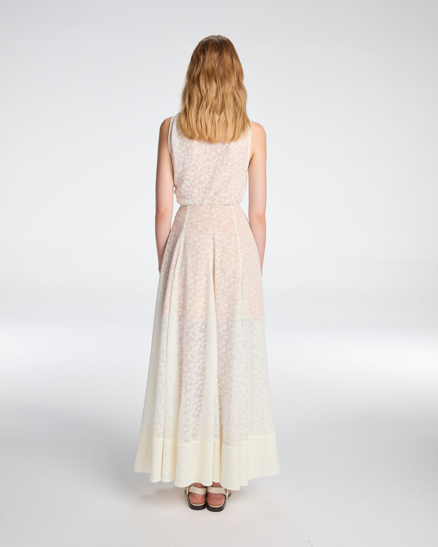 Flare skirt in white