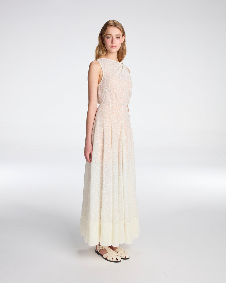 Flare skirt in white