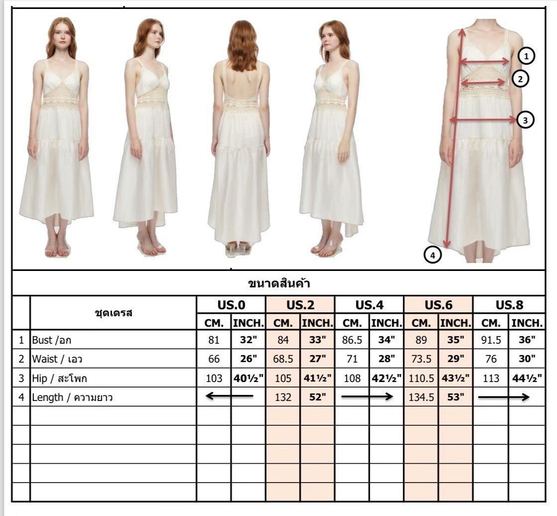Long dress decorated with lace – Janesuda Long dress decorated with lace – Janesuda