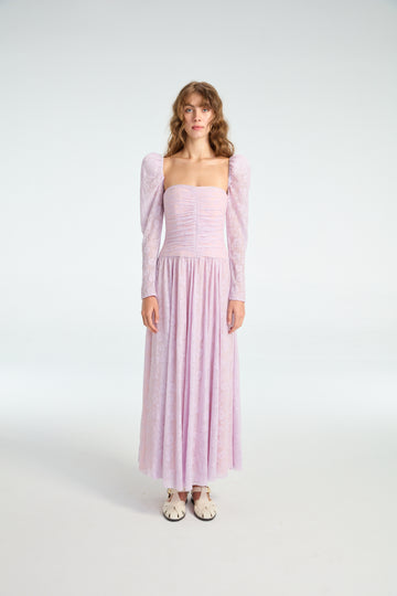 long dress in purple