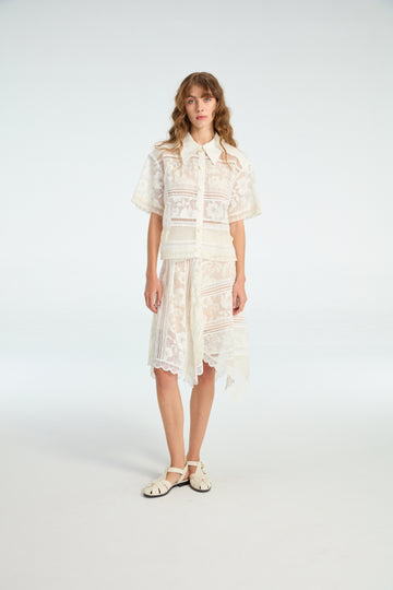 Diagonal Lace Skirt