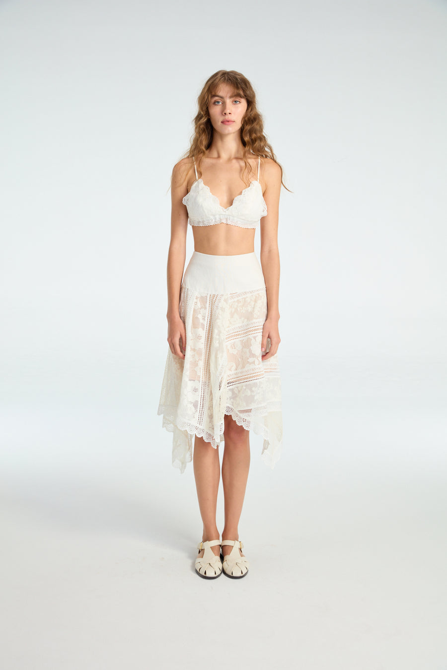Diagonal Lace Skirt
