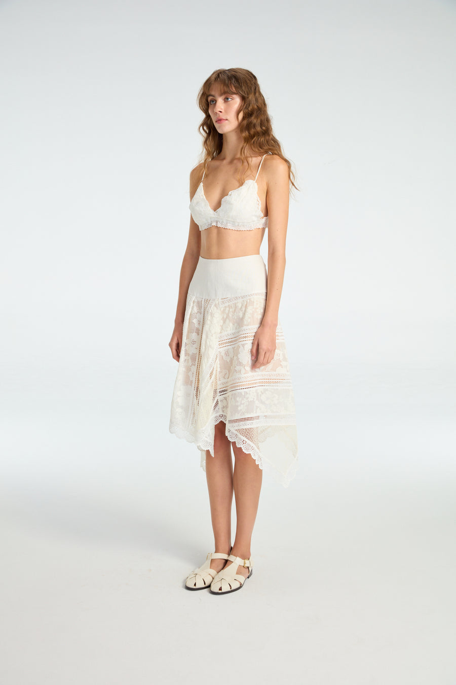 Diagonal Lace Skirt