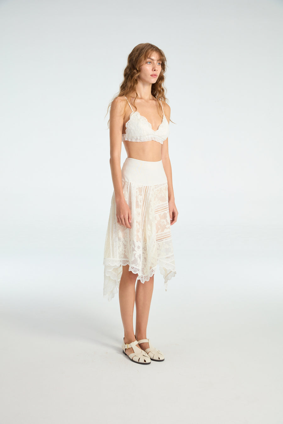 Diagonal Lace Skirt