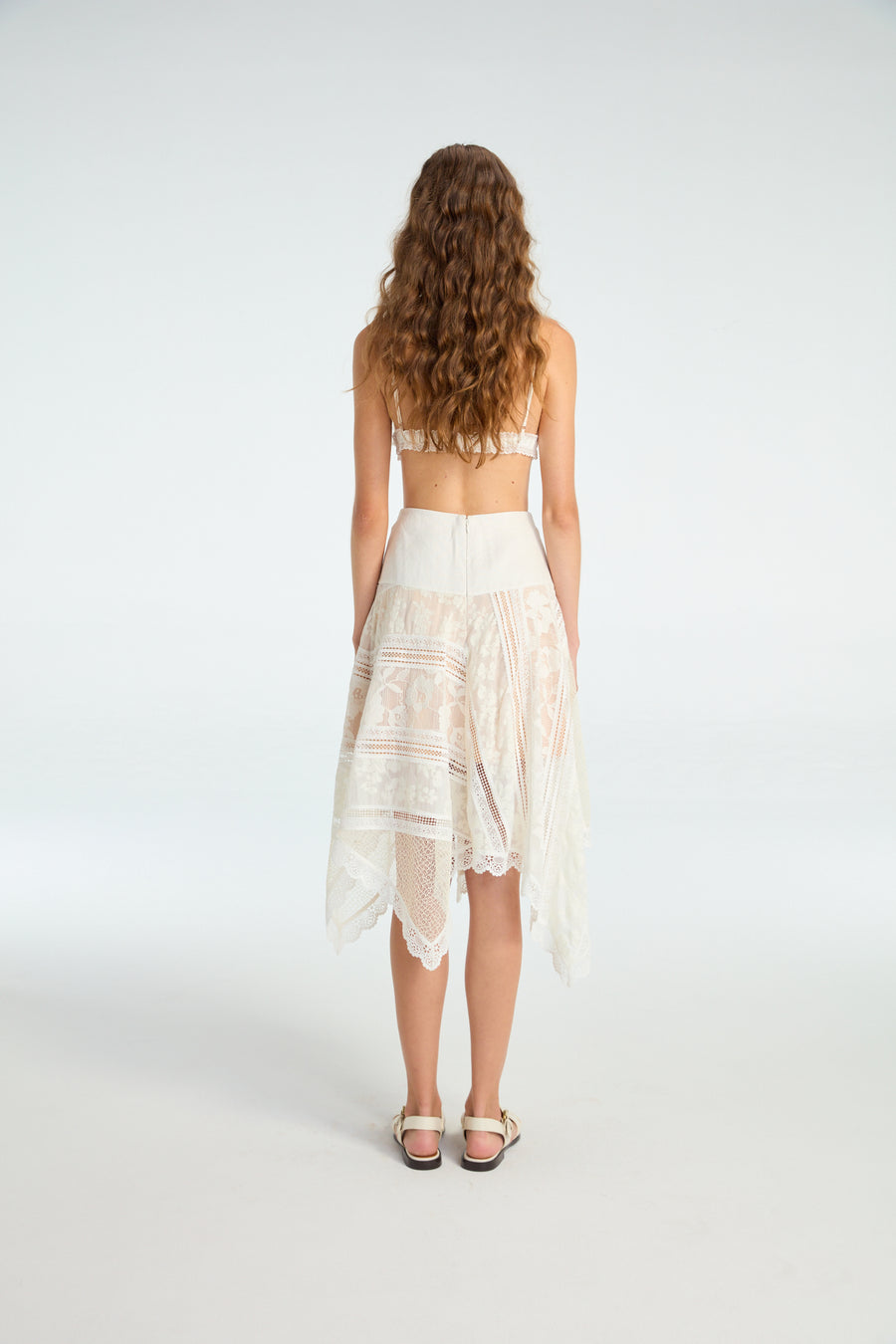 Diagonal Lace Skirt