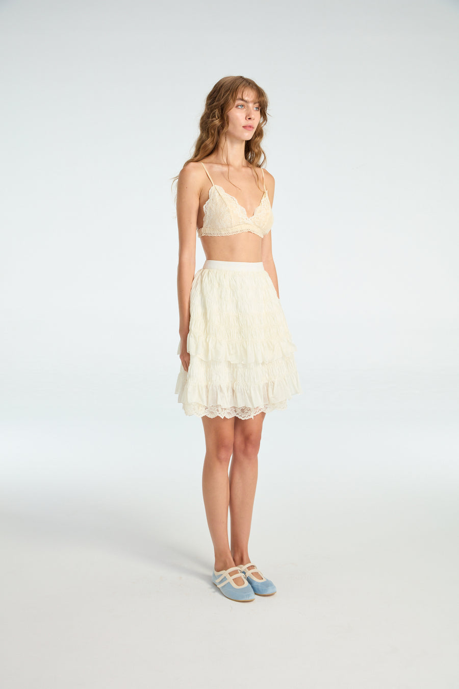 Smocked Short Skirt