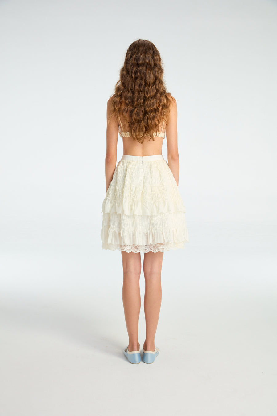 Smocked Short Skirt