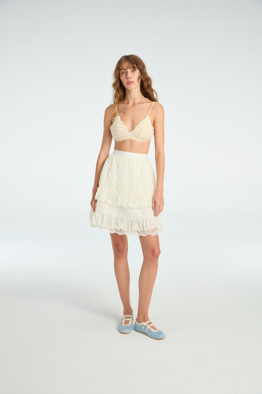 Smocked Short Skirt