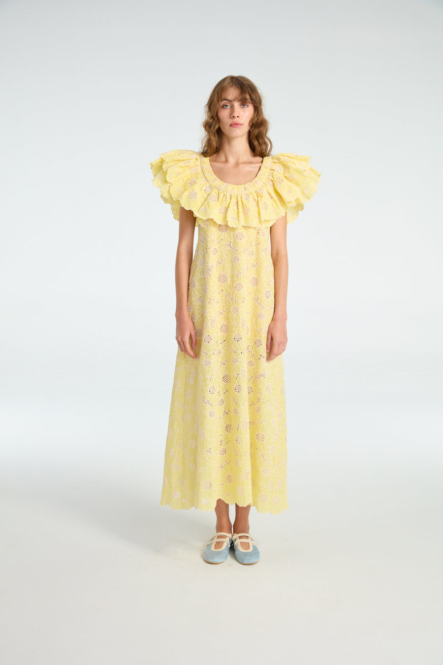 long yellow dress