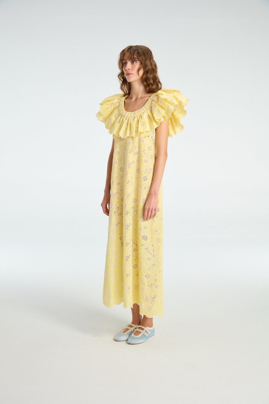 long yellow dress