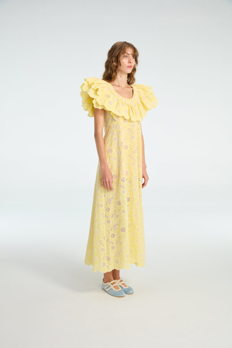 long yellow dress