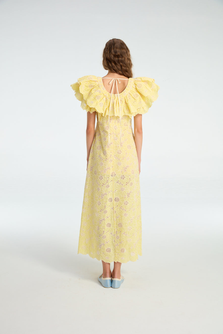 long yellow dress