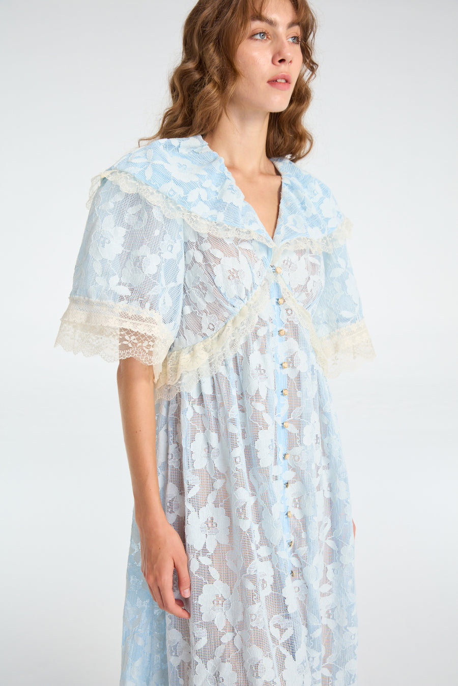 Lace Dress in Aquamarine