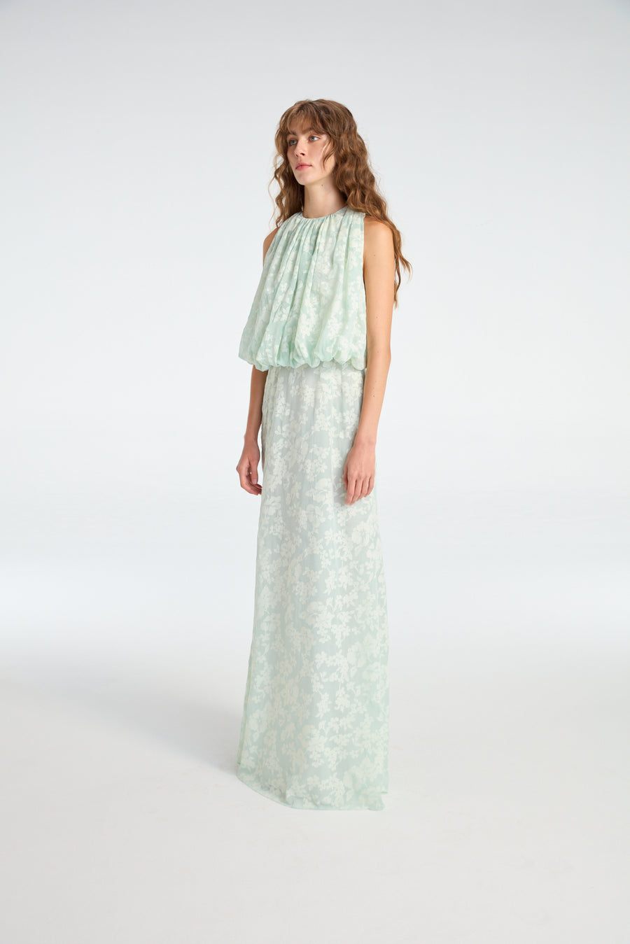Floral Dress in Mint