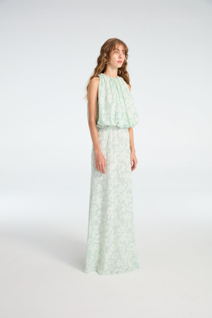 Floral Dress in Mint