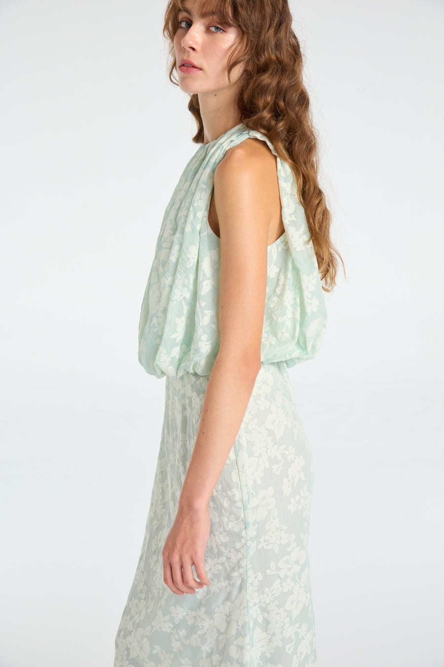 Floral Dress in Mint