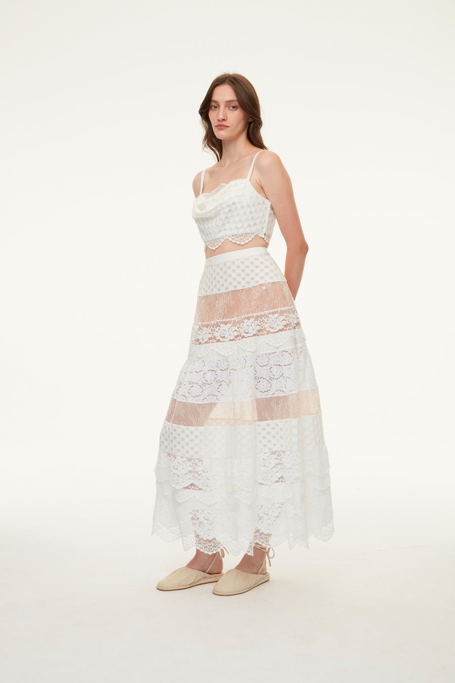 long lace skirt